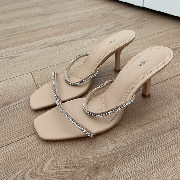 Zara Embellished Strappy Heels - Picture 2 of 3